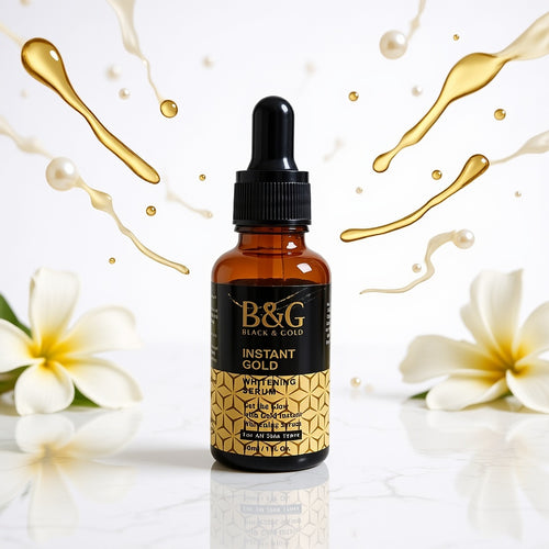 B&G Instant Gold Whitening Serum bottle with dropper